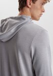 Hoodie med logo, Bambusviskose, Grå
