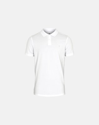 Piqué polo, Bambusviskose, hvid