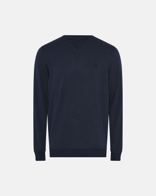 Trøje med logo, Bambusviskose, Navy
