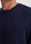 Trøje med logo, Bambusviskose, Navy