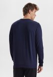 Trøje med logo, Bambusviskose, Navy