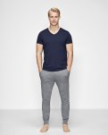 T-shirt v-hals, Bambusviskose, Marine