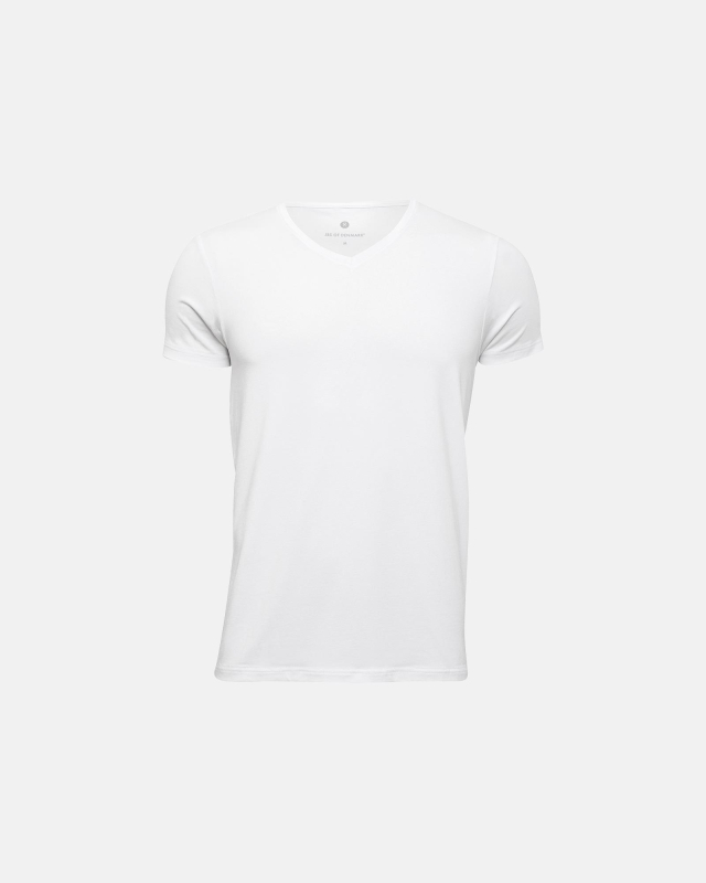 T-shirt v-hals | Bambusviskose | Hvid
