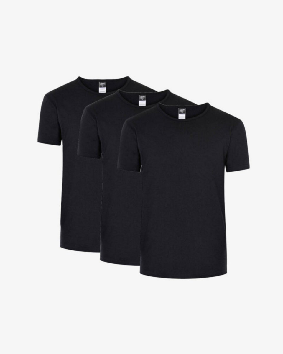 Claudio T-shirt 3-pak | Økologisk bomuld | Sort - S