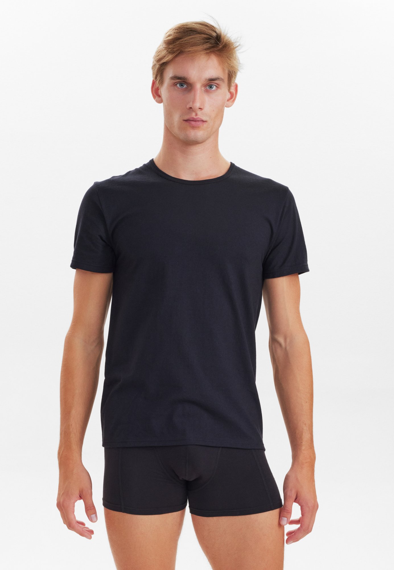 T-shirt 3-pak | Økologisk bomuld | Sort -Claudio T-shirt 3-pak | Økologisk bomuld | Sort -Claudio