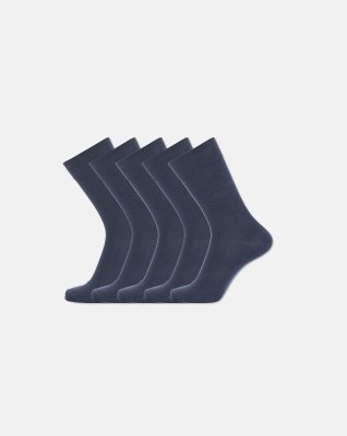 Strømper 5-pak | Økologisk bomuld | Navy -Claudio