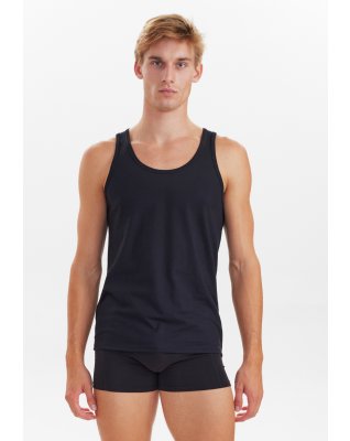 Tanktop "singlet" 3-pak | Økologisk bomuld | Sort -Claudio