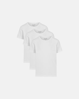 T-shirt "kids" 3-pak, Økologisk bomuld, Hvid