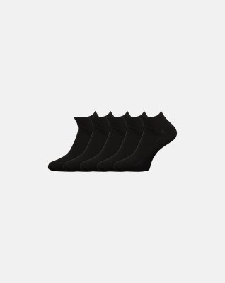 Ankelstrømper 5-pak | Bomuld | Sort -Claudio