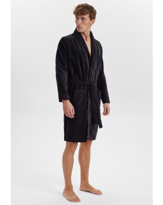 Badekåbe | 100% økologisk bomuld | Sort -Claudio