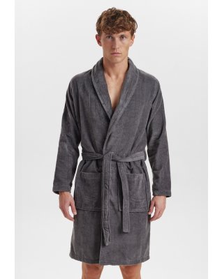 Badekåbe, 100% økologisk bomuld, Grå