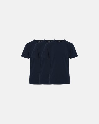T-shirts 3-pak | Økologisk bomuld | Navy -Claudio