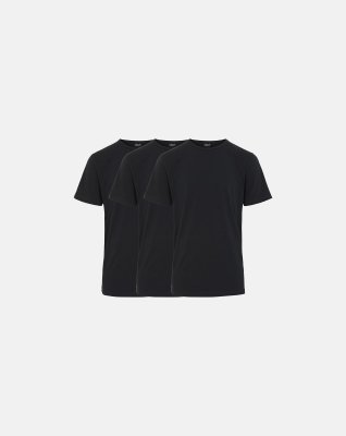 T-shirts 3-pak | Økologisk bomuld | Sort -Claudio