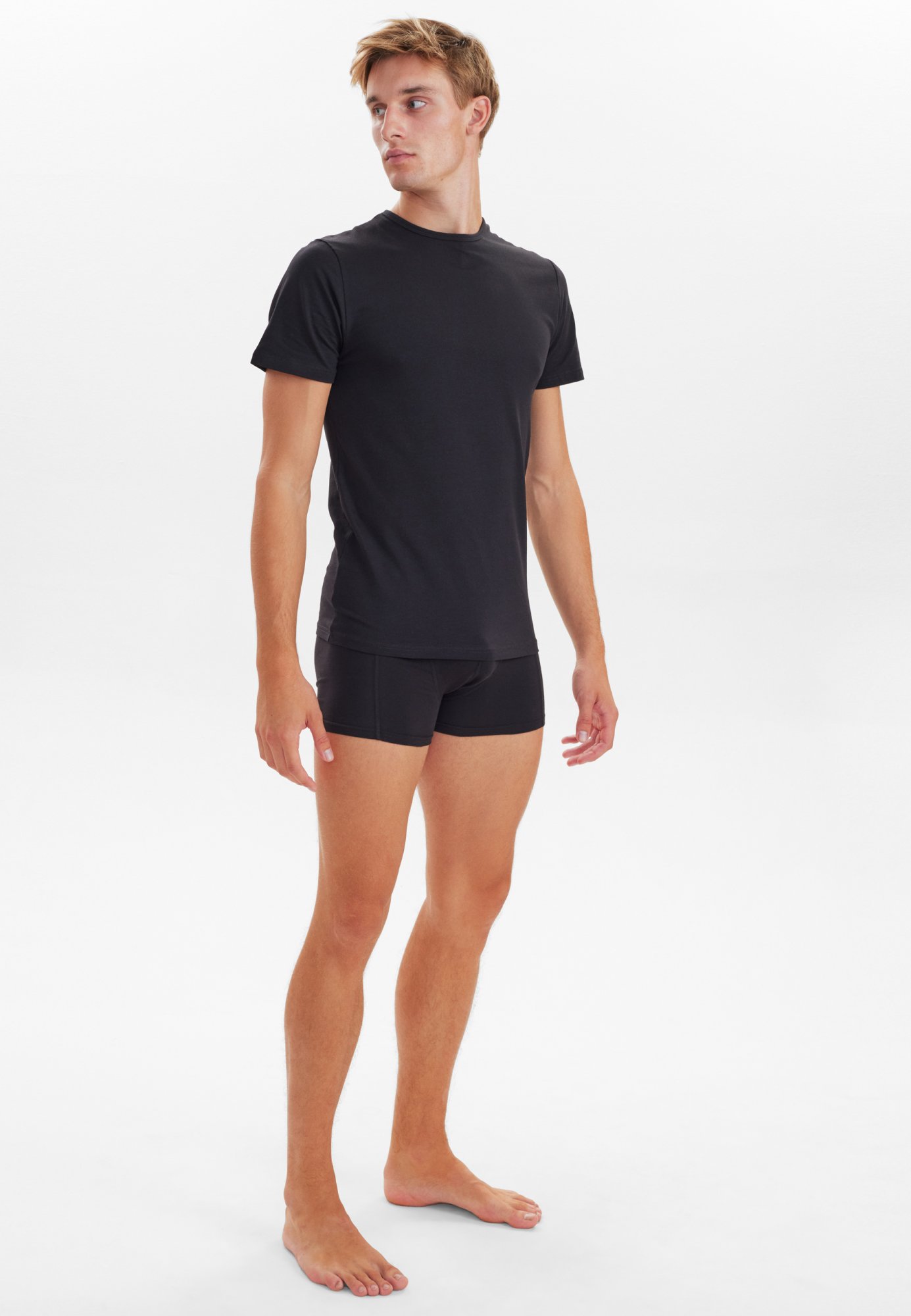 T-shirts 3-pak | Økologisk bomuld | Sort -Claudio T-shirts 3-pak | Økologisk bomuld | Sort -Claudio
