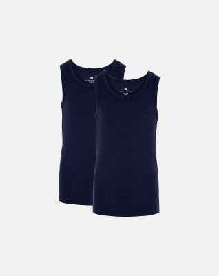 Singlet | 2-pak | Bambusviskose | Navy -JBS of Denmark Kids