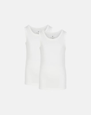 Singlet "kids", 2-pak, Bambusviskose, Hvid