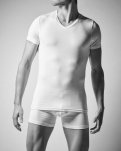 T-shirt "v-neck" 2-pak | Økologisk bomuld | Hvid -JBS