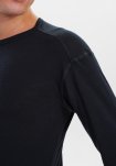 Langærmet t-shirt "wool"  | 100% merino uld | Sort -JBS