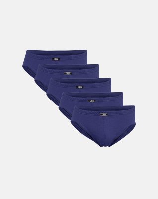 Briefs "mini slip" 5-pak, 100% økologisk bomuld, Navy
