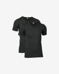 T-shirt "v-neck" 2-pak | Bomuld | Sort -JBS