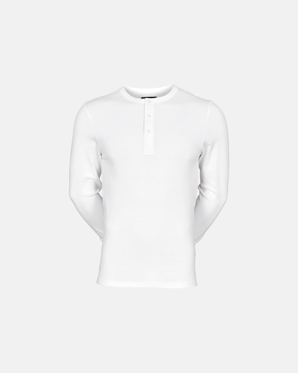 JBS Langærmet t-shirt "grandad" | 100% økologisk bomuld | Hvid - S