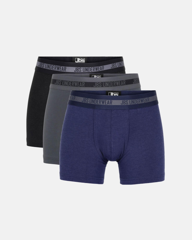 JBS Bambus Boxershorts 3-pak Drenge - Sort/Grå/Navy