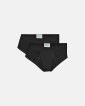 Briefs m. gylp 2-pak | 100% økologisk bomuld | Sort - JBS