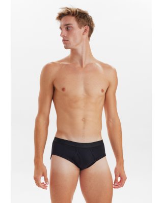 Briefs m. gylp 2-pak | 100% økologisk bomuld | Sort -JBS