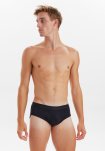 Briefs m. gylp 2-pak, 100% økologisk bomuld, Sort