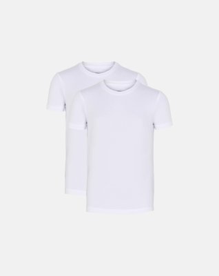 T-shirt "kids" 2-pak, Bambusviskose, Hvid