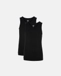 Tanktop "kids" 2-pak | Bambusviskose | Sort -JBS