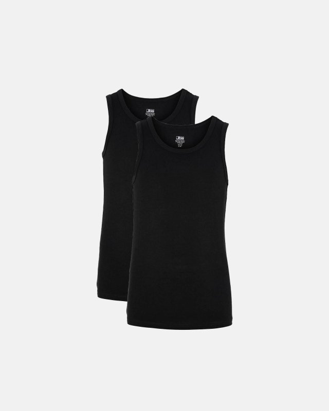 Tanktop "kids" 2-pak | Bambusviskose | Sort