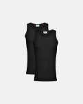 Tanktop 2-pak, 100 % økologisk bomuld, Sort