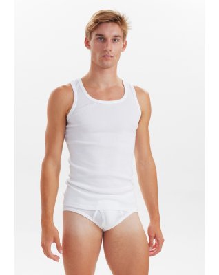 Tanktop 2-pak, 100 % økologisk bomuld, Hvid