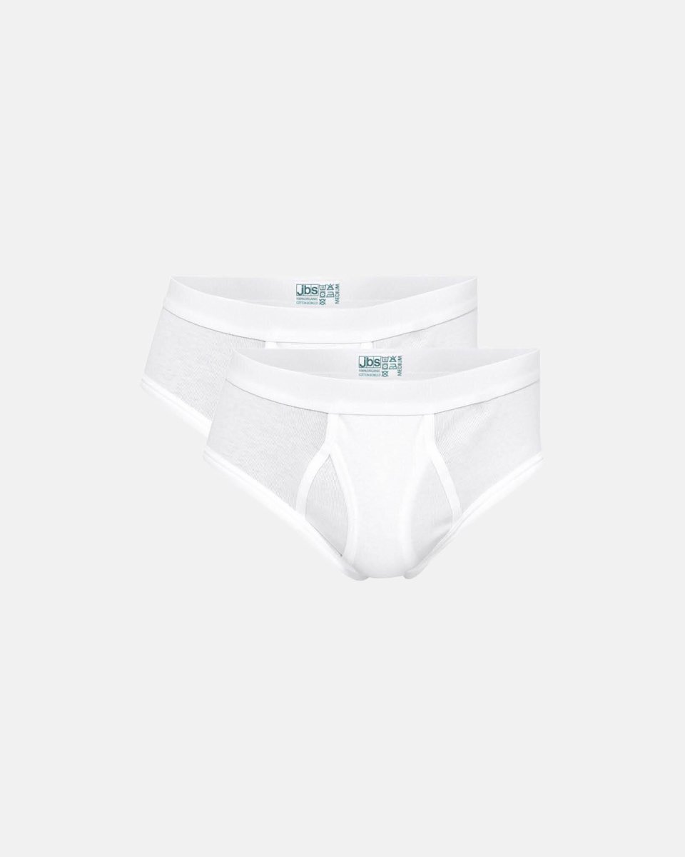 JBS Briefs m. gylp 2-pak | 100% økologisk bomuld | Hvid - S
