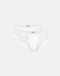 Briefs m. gylp 2-pak | 100% økologisk bomuld | Hvid -JBS