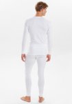 Langærmet t-shirt "grandad" | 100% bomuld | Hvid -JBS