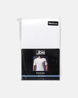 Kortærmet t-shirt "grandad" | 100% bomuld | Hvid -JBS