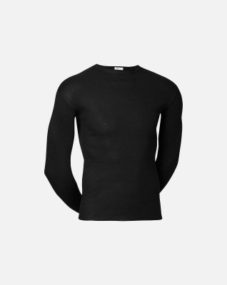 Langærmet t-shirt "original", 100% bomuld, Sort