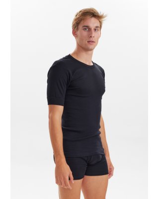 T-shirt "o-neck" 2-pak, 100% økologisk bomuld, Sort