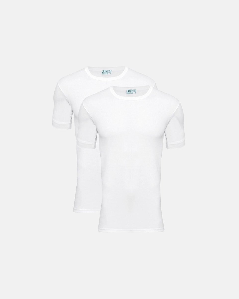 JBS T-shirt "o-neck" 2-pak | 100% økologisk bomuld | Hvid - S