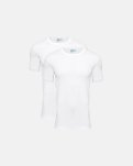 T-shirt "o-neck" 2-pak, 100% økologisk bomuld, Hvid