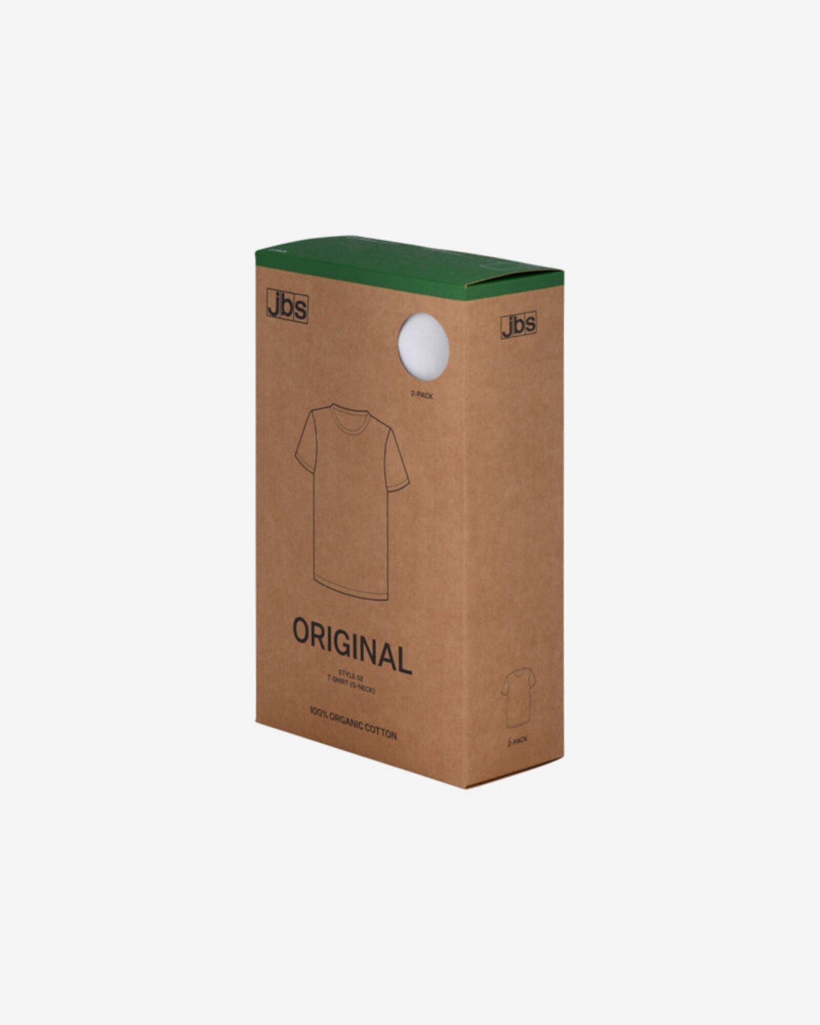 T-shirt "o-neck" 2-pak | 100% økologisk bomuld | Hvid -JBS T-shirt "o-neck" 2-pak | 100% økologisk bomuld | Hvid -JBS