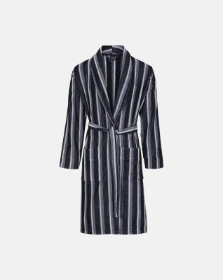 Badekåbe, 100% velour bomuld, Stribet