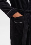 Badekåbe | 100% velour bomuld | Sort -JBS