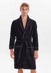 Badekåbe | 100% velour bomuld | Sort -JBS