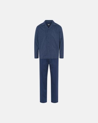 Pyjamas | 100% vævet bomuld | Blå -JBS