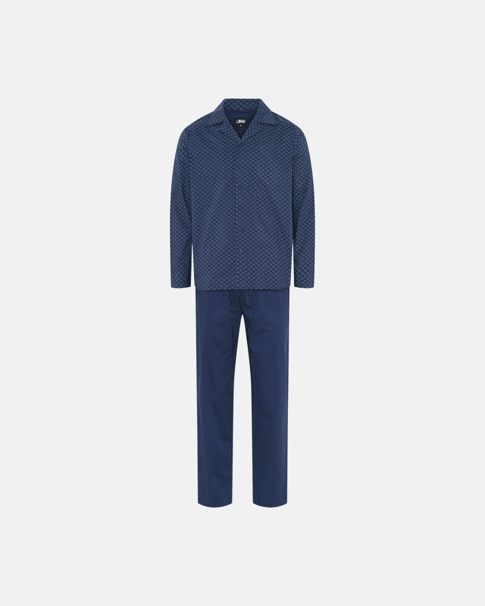 JBS Pyjamas | 100% vævet bomuld | Blå - L