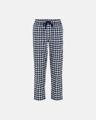 Pyjamasbukser, 100% flannel bomuld, Blåternet