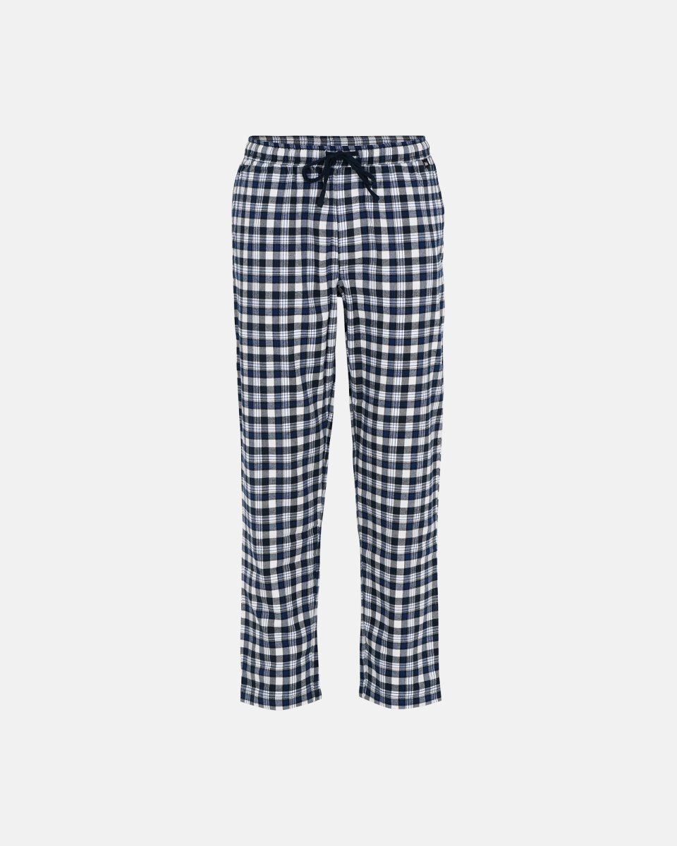 JBS Pyjamasbukser | 100% flannel bomuld | Blåternet - S
